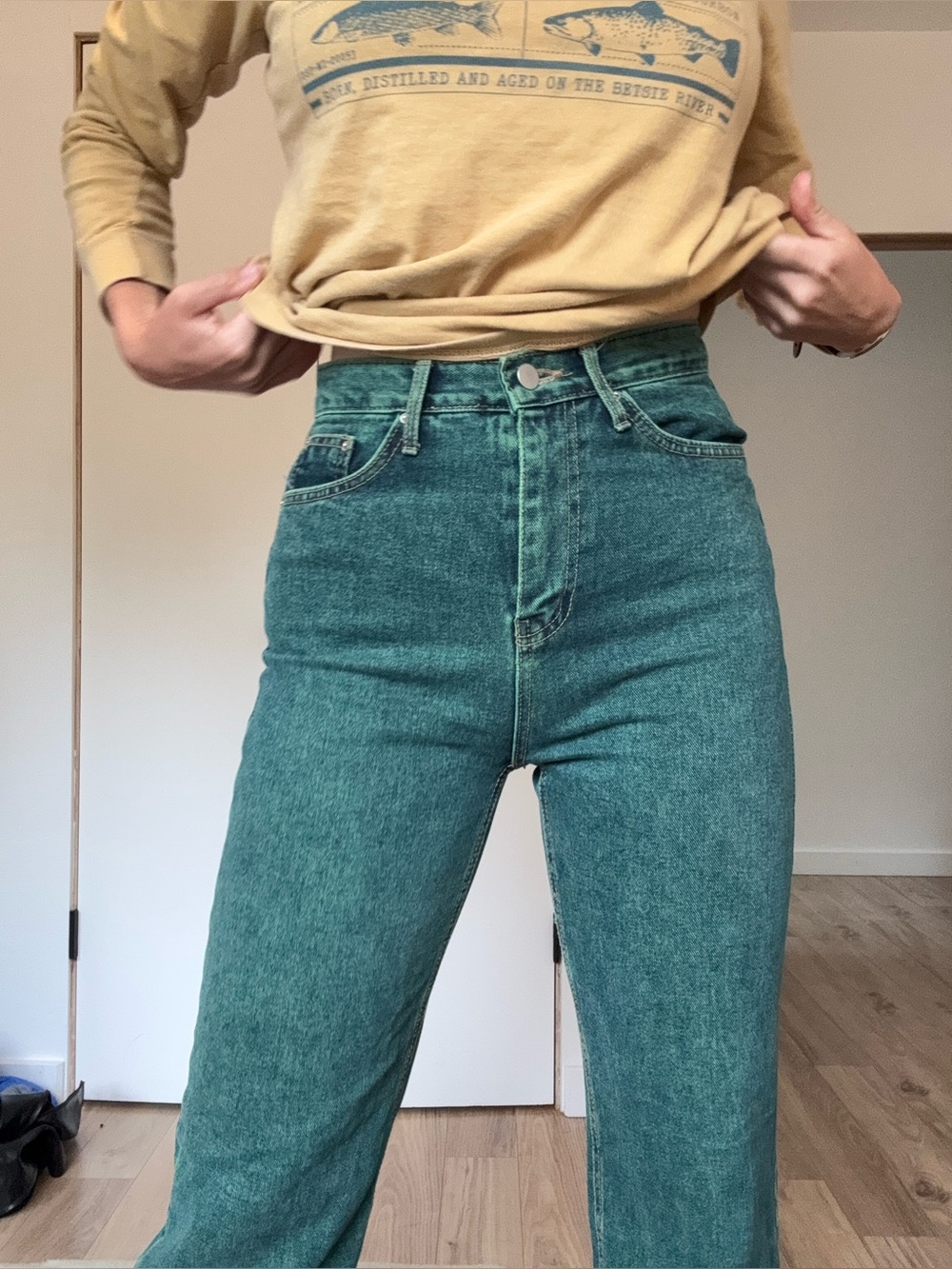Green Denim Jeans